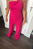 This jumpsuit was adorable. It fits except for the length. I am short. I should have kept it and just altered it but didn't want to pay the extra money to hem it. - Lisa V.
