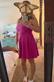 Love this dress. Great material, nice weight with the slip. I don't have to wear a bra with it. I received many compliments. - Ciel M.