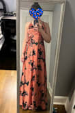 5/5 because this dress is absolutely gorgeous in person! I bought this to wear to a wedding and it is so lovely and flattering. I paired it with 2.5" heels (I got the Harper Black Suede Ankle Strap Heels) and it works out perfectly. But if I was shorter than 5'4 I would probably need taller heels if I didn't want to get it hemmed. I also got a NuBra as well so I wouldn't be completely braless, and I used some fashion tape to keep the top in place. But that was just my personal preference because I am forever paranoid about that type of thing. Highly highly recommend! - Mia E.