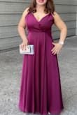 I bought a size L, but it was a little tight, I reordered the XL, it was quite long, I had to send a tailor, but the dress is extremely beautiful, elegant with a very good finish, the fabric has a very nice drape and good quality, definitely recommend this dress. - Diomeris A.