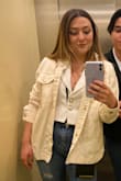 I love the cropped blazer trend so I got this to try it out. The fabric feels really high quality and isn't see-through. The buttons are super. It's and the neckline is very flattering! - Renatta M.