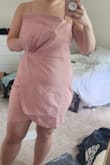 The material is very stretchy, so I could see it being pretty comfortable. However, it just wasn't what it looked like in pictures. I'm not sure if going down in size would fix this, but I got a large. The front area seemed a little strange because it wasn't really attached or set flat. - Stephanie C.