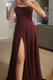 Very sexy dress! High-quality material. The split is just too high, may show your private part if you sit wrong. - Ngan L.
