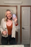 Being a curvier gal, I love bodysuits & Lulus does such a great job with comfy bodysuits that work for tall girls! This one is super stretchy & so so soft!! I can wear this with or without a bra & it looks great either way. I have this in a few colors too! - Lauren G.