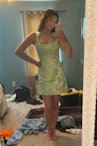 This is probably the best dress I've ever put on. I love the thick straps, neckline, and slight A-line flare at waist. I have a large bust and this provides so much support I don't even need a bra (huge win!!). The material is of great quality and is not prone to wrinkles. Color and size as expected. - Rachel O.