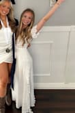 I love this dress! I was hesitant when I tried it on since it's a little big on me but the more I looked at it I loved it! I got sooo many compliments too which was a plus!! I had to wear spandex under as it's see thru (even with white underwear) but I love it so much. I have a super small chest so the top kinda drops down but anyone with a larger chest than me should be good lol. obsessed with this! great quality too! - Macie P.