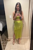 I absolutely love this two piece. I sized up to a small after reading reviews, and the waist band still cut into my fat a big. The top was also very tight cutting into my under arm fat. So I returned the small and ordered a medium. The medium fit me perfectly. - Jessica F.