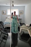 Bought this dress for my birthday party.
Needs to be taken in on waist about an inch. Length and maybe a little on top. The color and fabric is beautiful. - Annette P.