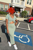 I loved the color and length of this dress. My only critique is that it was a bit tight and clingy. Maybe because I have a larger back side. Choose your under garments wisely when wearing this dress. - Teliqua B.