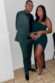 This dress is a show stopper! Truly, would recommend because it is sexy without doing too much! I am 6 months pregnant and usually wear a size medium BUT I opt for a large and it fit perfectly! The leg slit was not too high, just enough to show leg! The green color is beautiful too! I will repurchase in different colors! I would recommend if you are in between two sizes (and not pregnant of course) to go with the smaller size. I will def purchase medium for
The next colors after I give birth! This is a show stopper! I highly recommend - Maite B.