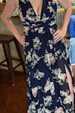 This gorgeous dress felt so lightweight and comfortable. Extremely flattering shape and style. Unfortunately for me, the dress was a bit tight at the top of the zipper where it hooks closed while fitting perfectly everywhere else. - Amber P.