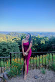 The dress fits so well. Loved the material. The slit goes lil high. - Arpita S.