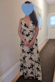 This dress fit perfectly and the fabric felt luxurious. Length of the medium was perfect with a pair of short heels (and I am only 5'4"). I was hoping to wear it to my SIL's wedding, but in person, the dress read a little "too white" to wear to a close family members wedding. I loved this dress so much though that I kept it and am saving it for the right occasion. - Nikki R.