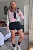 I wore this for a music festival as an added layer for sun then the cooler evening and really loved it. It's so cute and can be styled many different ways. I am I'm between a M and L and went with the medium. No regrets! - Whitney M.