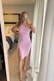 This dress fit perfectly! The length is perfect and I love the straps on the one shoulder. Very happy with this purchase and I got so many compliments! I wore this to a cocktail attire wedding and will definitely be wearing it again. - Genevieve B.