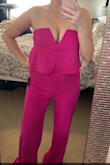 I'm 5'1, 120lbs, 32DDD, and the small fit is so great! It was a little long on me so had to get it tailored. It fit beautifully and stayed up all night. Fabric has a nice stretch to it and is super comfy. I'm obsessed and want it in every color. Buy it and you won't regret it!! - Audrina M.