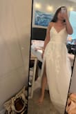 I tried it on right when it got delivered, it was a PERFECT FIT. I used the fit calculator and recommended a size 6 for me so that's what I got. I was nervous buying a dress I hadn't seen in person but the dress blew away all expectations. - Kim D.