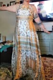 The dress is perfect for small busted girls. The length is a couple inches too long, but should be fine with heels. - KAYLA U.