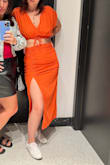 Such a great outfit that you can dress up or dress down. Love that I can wear a regular bra with it and still show off the girls 

One note: the fabric is super thin so any underwear will show and it feels a little cheap because of it. But I didn't care - Lauren M.