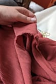 Absolutely beautiful dress, love the colour and the fabric, but it fell apart after one wash! I had to stitch it up to actually wear it for the first time. It also shrank a bit, which actually made it fit better. - Jenna L.
