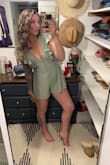 Absolutely love this romper I got so many compliments on it whenever I wear it. It's a little short in length but for my body shape and size it works for me. - Autumn F.