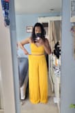 I normally wear M but because many reviews said that it runs smaller I decided to size up and got a L, big mistake cuz now I need to find a seamstress to fix it for me. Is not just loose in the pants but the shirt is also loose. I just wish that it came with shorts attached because they are see thru - Juliene L.