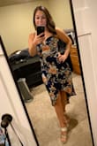 This dress is very flattering. It is just a bit tight, I struggled to zip it up, but once it was zipped up it looked perfect! - Natalie S.