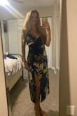 I loved this dress, the material is comfortable and light weight, perfect for a summer event. I bought a medium but the mid section was a little loose could have exchanges for a small. Overall a beautiful dress. - Angela K.