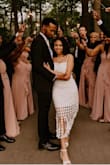Loved this! I used this as my reception dress and received so many compliments. It fits true to size, and looks so pretty when you're spinning and dancing! - Amara