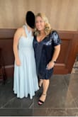 I went to a wedding requesting cocktail attire. I got lots of compliments on this dress. The dress is comfortable and pretty. Good material. I loved being able to wear normal undergarments. I loved not having to suck in all night and not having to wear spanks. - Sara H.