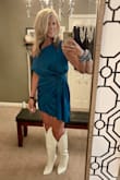 I wore this for my 50th birthday. The dress is perfect in every way. The color is beautiful and the fabric was so comfortable (has a nice amount of stretch). Paired it with Lulus Sayyna Off White Pointed-Toe Knee-High Boots!  Killer outfit! - Tonya T.