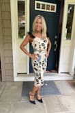 This dress fit me perfectly. I did have to get the straps taken up a bit because I am on the shorter side but I honestly love this dress, and I seriously got so many compliments. So worth it. The detail was exceptional and truly a gorgeous dress for my nieces wedding. - Ellen S.