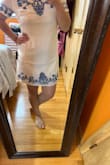 Purchased a size small and it fits well. I'm 4'11 and 125lbs. Small fits perfect. Super happy with my purchase. Will for sure wear yoga shorts underneath. - Amanda R.