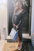 I bought this dress for a charity gala and received compliments all night long. Cut is super flattering, polka dots are adorable, and no bra necessary. I would say that I wish I had fashion tape to tape the shoulders up but wasn't a huge problem. - Katie B.