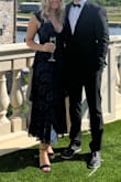 I am usually a medium across the board. However, when the medium came in, it was a little loose in the top area, which is a rare thing for me. I ended up sizing down to a small and that size fit a lot better. I used tape to keep the girls up and back and it ended up being a very flattering dress! - Megan J.