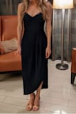 This dress was perfect for a summer wedding rehearsal dinner (black tie wedding). Usually an extra small is too tight on me but this fits like a glove. It also wasn't too long for my short height. - Sadie G.
