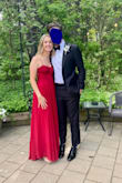 I got the red - the colour was a little darker in real life in comparison to the photo. That's ok because I preferred the deeper red for this event. I had LOADS of compliments. It fit quite snug through the ribs and then I had excess space in the bust that I just couldn't fill out but overall so so beautiful! - Rebecca H.