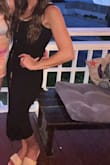 Not in love with this one. I bought it on sale but the buttons in the front is an odd design and pulls easily. I just think there's other black dresses that are more flattering for less. - Danielle K.