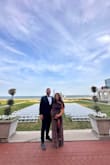 Although the dress wasn't advertised as a bump friendly dress - I wore it to a wedding at 32 weeks and absolutely loved it! It was a little snug and slit went high because of the bump but it was still so cute and comfortable! I received so many compliments the entire night! - Brittani B.
