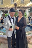 Beautiful dress !! It was very long and I didnt have time to alter it but something about it dragging a little made it so elegant lol - Tiffany E.