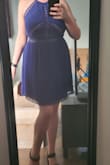 This is such a great dress for summer! Because of my bust size, it is not possible to wear it without a bra without showing some serious skin (the dress is not lined, so the crochet parts are completely see-through). I chose to pair it with a nude strapless bra, but a black or bright/complimentary colour would also work! - Cayleigh B.