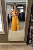 This it is phenomenal! This is my third set. I've worn it in magenta, white, and Colby resist the mustard yellow! It's absolutely stunning!! Love the hidden sex appeal. The only thing I would change is bring score to get two different sizes. - Angela C.
