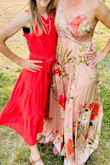 This dress is so pretty! I loved the fit and flow of the dress! The only issue I had is that I am not large chested so I had to pin it. Other than that, it fit perfectly! - Jamie K.