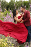 The dress was perfect for our photoshoot for our wedding website. The dress flows beautifully and the color is a perfect red. Love it! - Alejandra E.