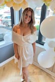 Amazing dress! Exactly as pictured and fit perfectly. The fabric is high quality and has a champagne ivory look. Wore for my bridal shower and it was perfect! - Rachael R.