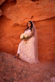 I bought this dress for my wedding because I love everything about it, I was a bit worried the material was not stretchy so I bought it a few months before to assure I had time to alter if necessary. The dress exceeded my expectation, it is great quality. I would 100% recommend! - Angelica V.