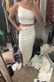 Cannot wait to wear this during my honeymoon or maybe even bach LOVE it. The top fits perfectly although could be smidge smaller and so does the skirt but I could prob go down a size in the skirts it's a TAD looser than wanted but oh well - Gabrielle M.