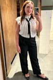 Such a cute top, I love playing around with the tie. Because it's such a stand-out, I can't rotate in my wardrobe as frequently because it's so memorable. - Angela A.