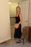 This top is feminine and fits great without being vulgar. I am 43, post 2 kids who I breastfed. I am not wearing a bra in the photo, but may add tape for support when I wear it in public. I paired it with a black skirt I got from J Crew, sandals from Liberte Leather, and a purse from Amazon - Lisa F.