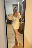 This skirt is super flattering and the bodycon style isn't overdone. I bought it to wear with the "After Your Heart Ivory Long Sleeved Bodysuit" and they match seamlessly so if you buy this you should look into buying the bodysuit too. The skirt isn't see through, hits at a reasonable length for a short skirt, and doesn't ride up. I love it! - Alison H.